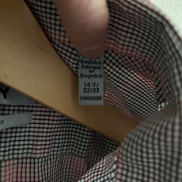 Dkny Gray and Pink Casual Button Down Shirt Size 14.5 32/33 - Picture 4 of 6